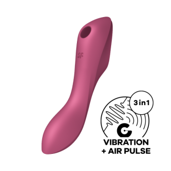 Вакуумный вибростимулятор Satisfyer Curvy Trinity 3 малиновый