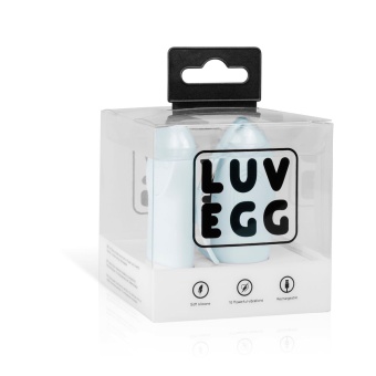 Нежно-голубое виброяйцо с пультом управления Luv Egg