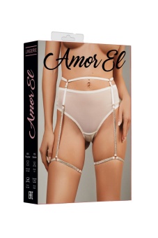 Полупрозрачные трусики и тонкий пояс Amor El с гартерами