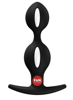 Черный анальный стимулятор B Balls Duo - 13 см.