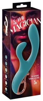 Бирюзовый вибратор-кролик The Magician Rabbit Vibrator - 22,5 см.