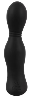 Черная анальная пробка с вибрацией, вращением и пультом ДУ RC Butt Plug with 2 Functions