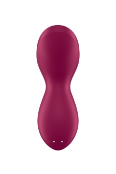 Бордовый вибратор с движущимся шариком Exciterrr