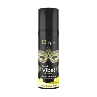 Гель для орального секса с эффектом вибрации Orgie Dual Vibe Джин-тоник 15 мл