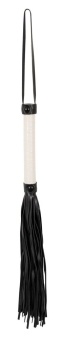 Плетка Вad Kitty Whip чёрно-белая - 39 см