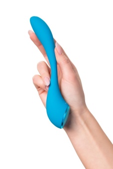 Гибкий вибратор Satisfyer G-Spot Flex 5+ с управлением от приложения голубой