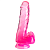 Гелевый фаллоимитатор с мошонкой King Cock Clear 13 см розовый