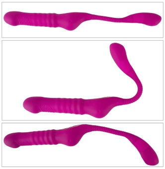 Лиловый вибратор 3 Function Vibrator с функцией фрикций и постукиванием