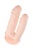 Телесный анально-вагинальный вибратор RealStick Silicone Jason M - 18 см.