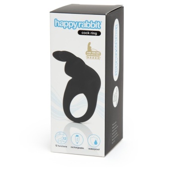 Эрекционное виброкольцо Happy Rabbit чёрное