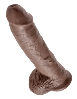 Фаллоимитатор на присоске с мошонкой King Cock with Balls 25 см коричневый