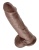 Фаллоимитатор на присоске с мошонкой King Cock with Balls 25 см коричневый