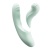 Мятный вибратор-кролик из 2 частей Fatima - 19 см.