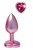 Розовая анальная пробка с кристаллом-сердцем Pearl Pink Plug Small Розовая анальная пробка с кристаллом-сердцем Pearl Pink Plug Small