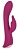 Бордовый вибромассажер-кролик 5 Silicone Bunny Love - 19,1 см.