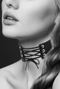 Чокер со шнуровкой Bijoux Pour Toi чёрный