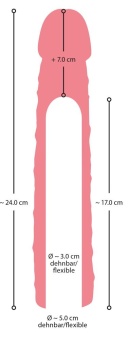 Телесная насадка-удлинитель Extension Sleeve - 25 см.