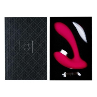Бордовый вибратор для точки G с вакуум-волновой стимуляцией клитора Venus Бордовый вибратор для точки G с вакуум-волновой стимуляцией клитора Venus