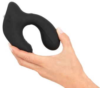 Черная анальная вибропробка с функцией расширения RC Butt Plug with 3 functions