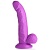 Фиолетовый фаллоимитатор на присоске 7.5  Dildo with Balls - 21,5 см.
