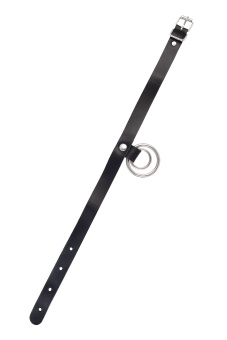 Черный чокер-ошейник с кольцом в кольце