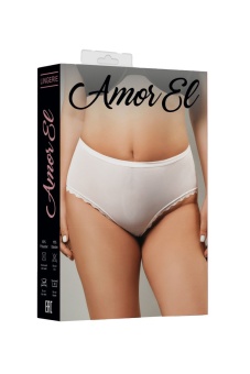 Белые высокие трусики Amor El в размере Queen-Size
