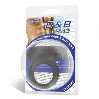 Двойное эрекционное кольцо Duo Snap Cock Ball Ring