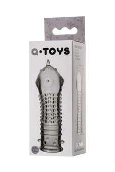 Стимулирующая насадка на пенис с шариками ToyFa A-Toys - 14,7 см