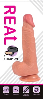 Реалистичный фаллоимитатор Real с трусиками для страпона - 19,5 см Реалистичный фаллоимитатор Real с трусиками для страпона - 19,5 см