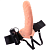 Реалистичный фаллопротез с вибрацией Pipedream Vibrating Hollow Strap-on 20 см телесный