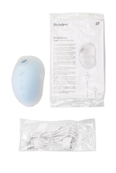 Вакуумый вибростимулятор клитора Satisfyer Cutie Ghost голубой