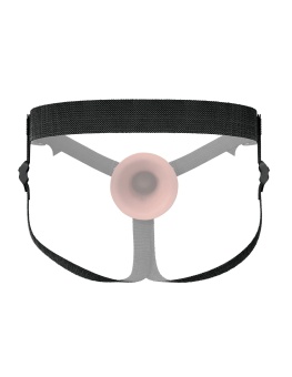 Телесный пустотелый фаллопротез 9’’ Hollow Silicone Strap-On - 24,1 см.