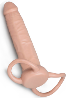 Насадка на пенис для двойного проникновения Accommodator телесная