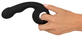 Черный силиконовый вибратор G   P-Spot Vibrator - 16,8 см.