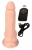 Телесный вибратор на присоске с пультом ДУ Bendable RC Vibrator with Balls - 20,8 см.